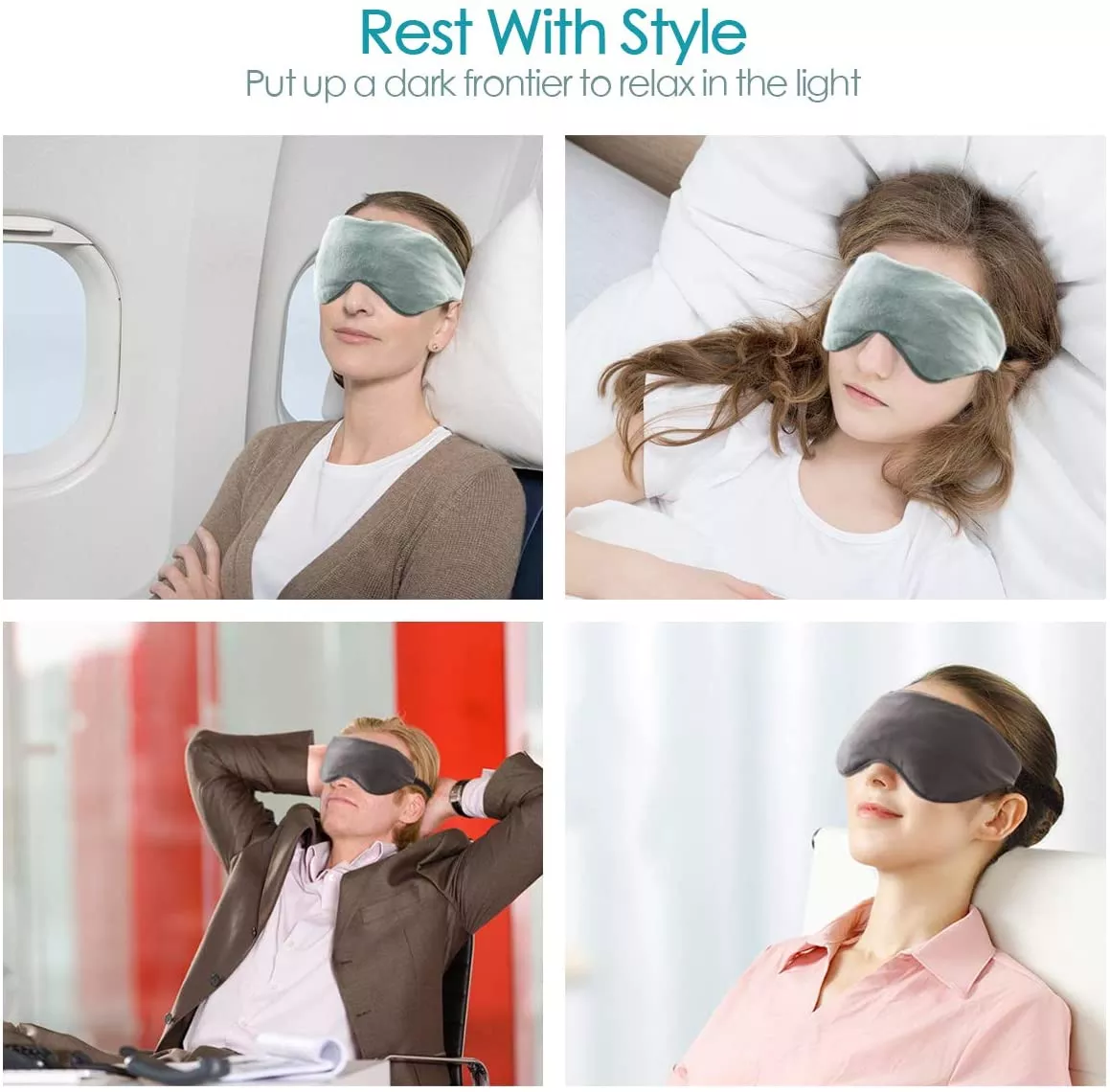 3D-silmänaamio Pehmeä unta lievittävä stressiä painotettu silmänaamio nukkumiseen9