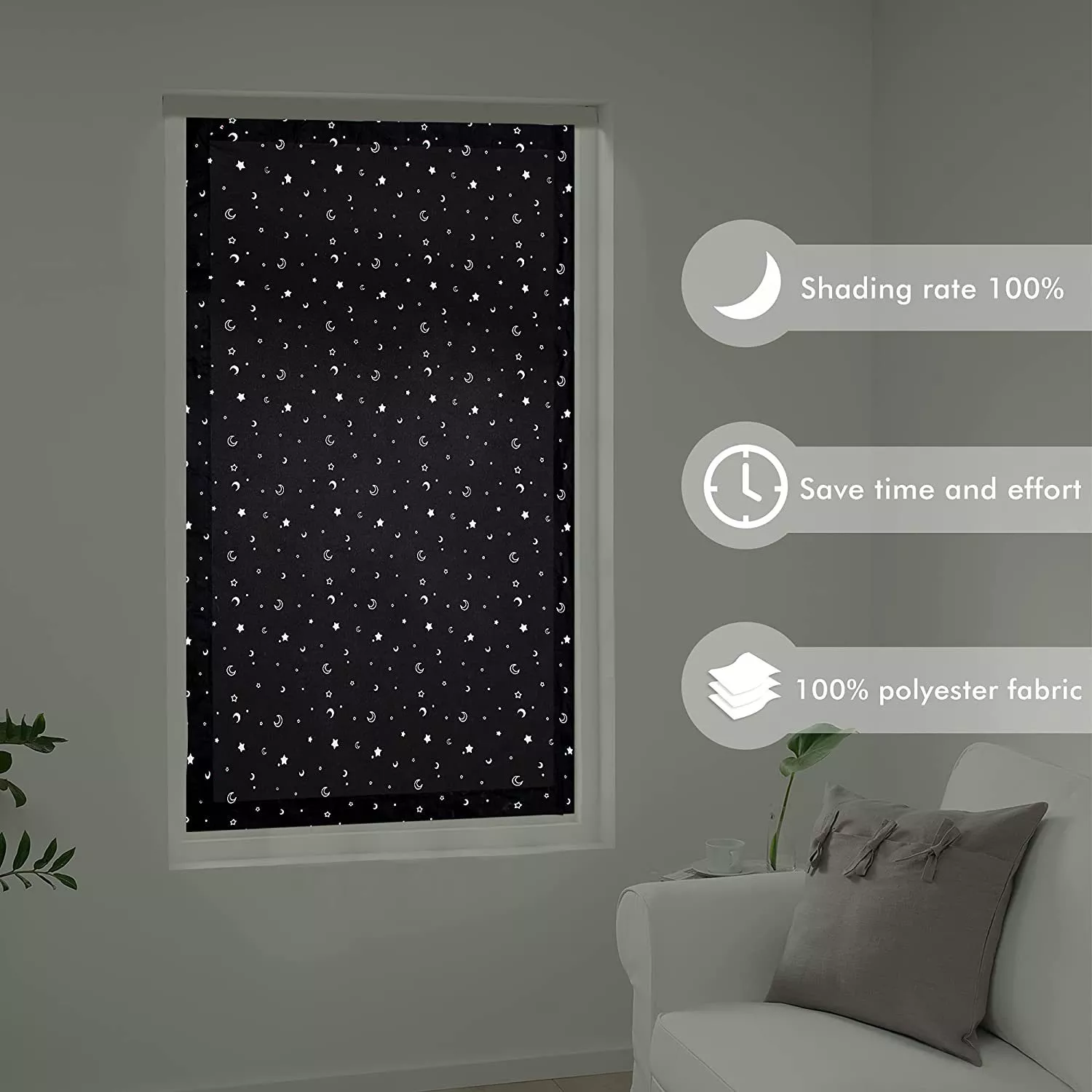 Blackout Curtain Magic Tape Window Travel Curtains With Suction Cup5