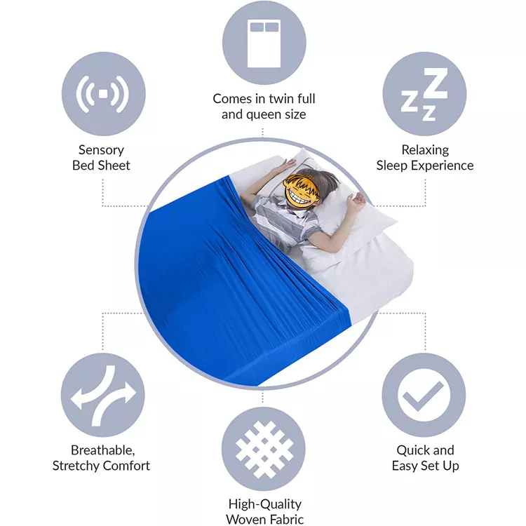 Breathable Compression Blanket Comfortable Sleeping Sensory Bed Sheet7