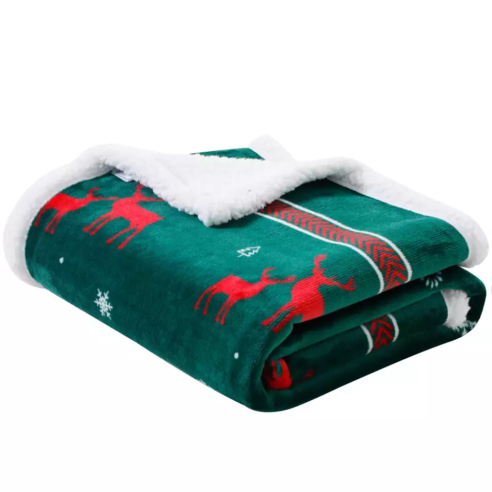 Makana Kalikimaka Holiday Fuzzy Warm Super Soft Sherpa Fleece Throw Blanket7