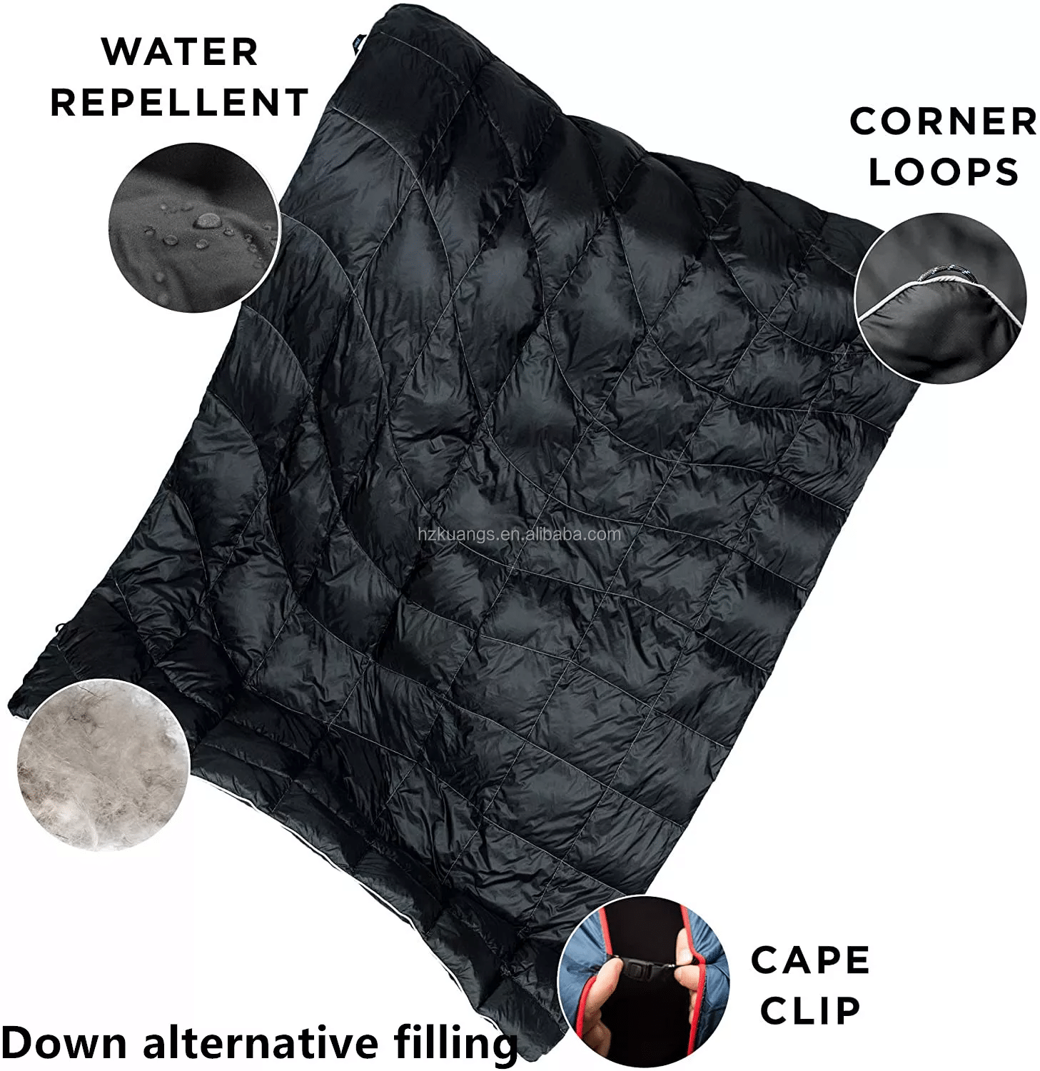 Sulankstoma lengva antklodė, pūsta ir atspari vandeniui (12)