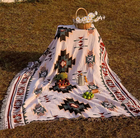 Vanjski Vintage Green Camping Blanket prostirka za travnjak Prijenosna prostirka za piknik