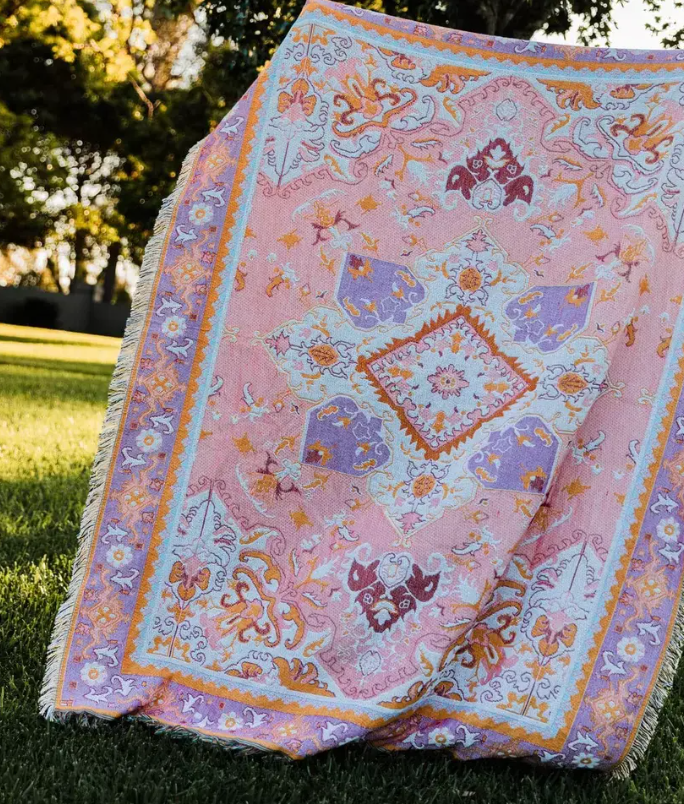 د بهر بوهیمیا سټایل اوبدل شوی بوهو پکنک کمبل د ټاسیل سره