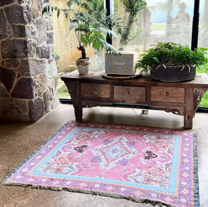 د بهر بوهیمیا سټایل اوبدل شوی بوهو پکنک کمبل د ټاسیل سره