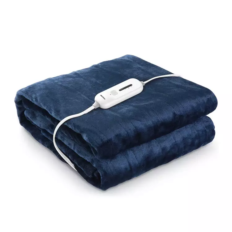 ភួយអគ្គិសនីកំដៅទម្ងន់តាមអារម្មណ៍ Fleece Sherpa Heated Blanket