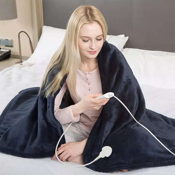 Сенсорное утяжеленное электрическое одеяло с подогревом Fleece Sherpa Heated Blanket2