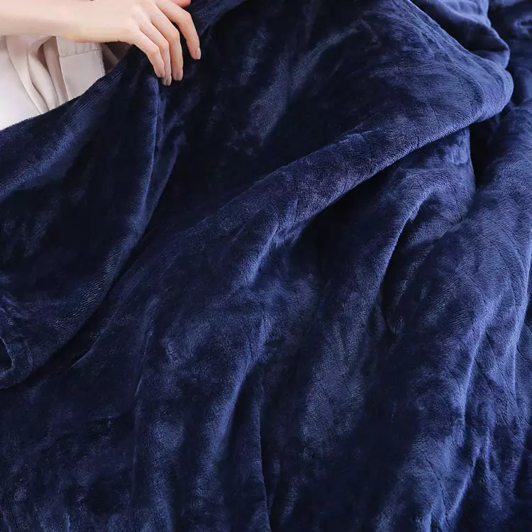 Kutra elettrika tat-tisħin bil-piż sensorjali Fleece Sherpa Heated Blanket5