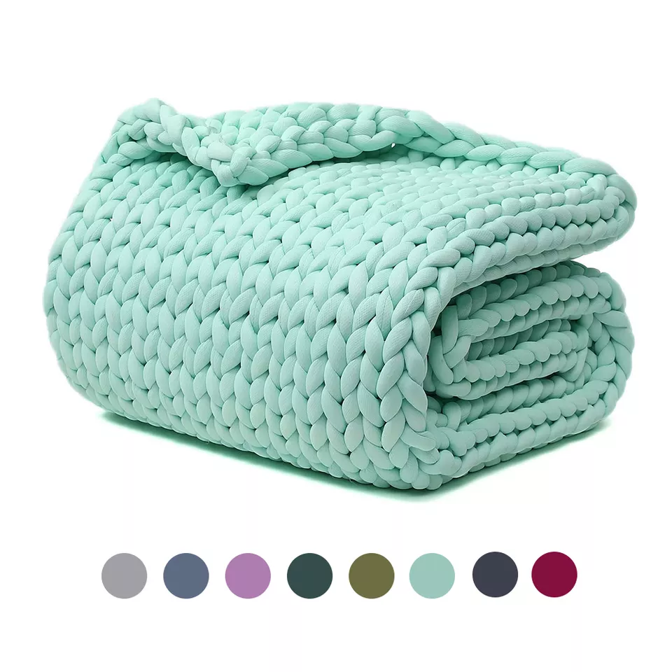 Wholesale cho Handmade mou Chunky Knit Blanket16