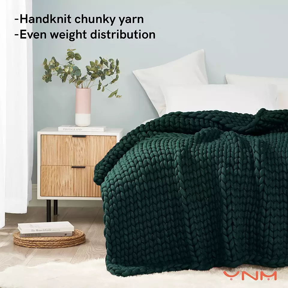 Wholesale cho Handmade mou Chunky Knit Blanket3