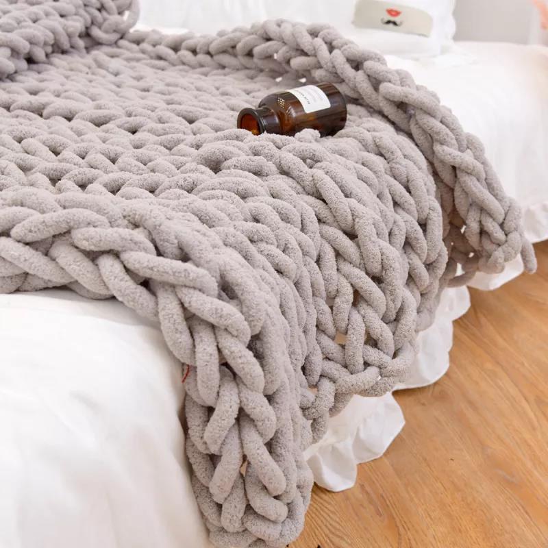 Breathable Long Lasting Chunky Knit Weighted Blanket (5)