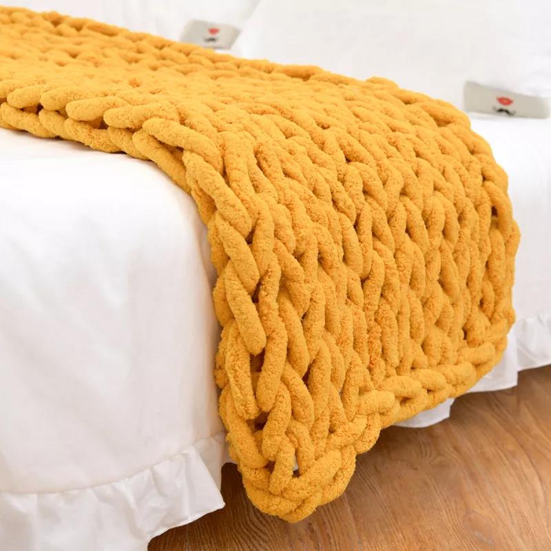 Breathable Long Lasting Chunky Knit Weighted Blanket (6)