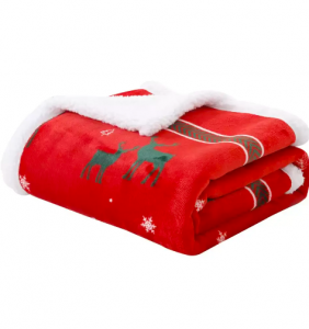 Christmas Gift Holiday Fuzzy Warm Super Soft Sherpa Fleece Throw Blanket