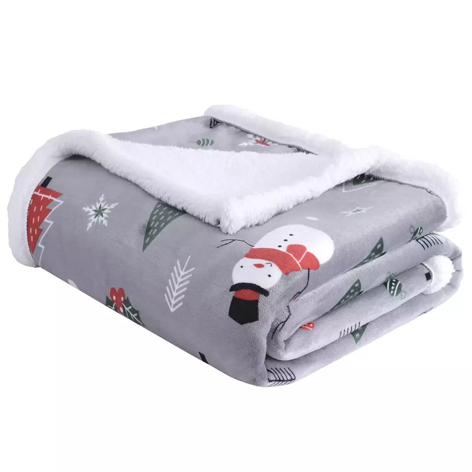 Christmas Gift Holiday Fuzzy Warm Super Soft Sherpa Fleece Throw Blanket9