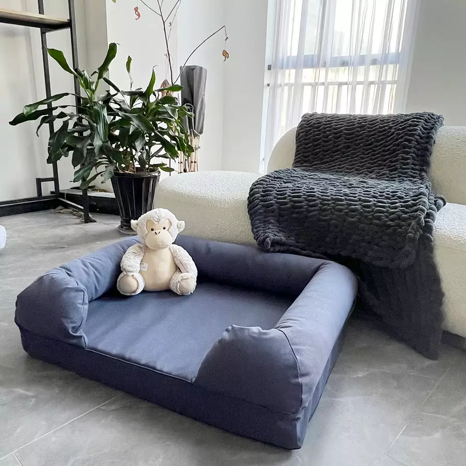 Oversized Size Wear-resisting Canvas Memory Foam Dog Sofa Bed2