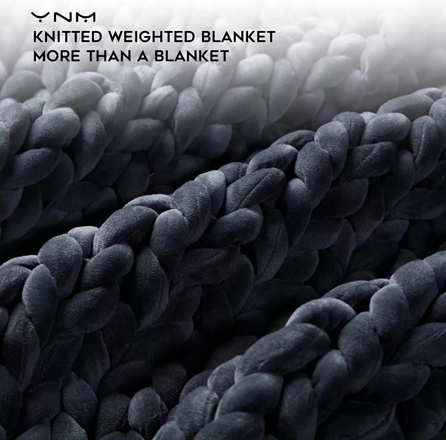 Soft Breathable Long Lasting Chunky Knit Weighted Blanket (2)