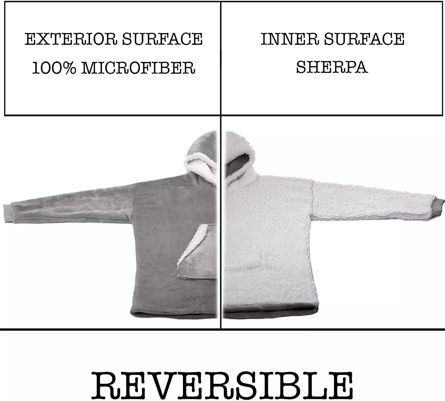 Sweatshirt Fleece Hooded Blanket(1)
