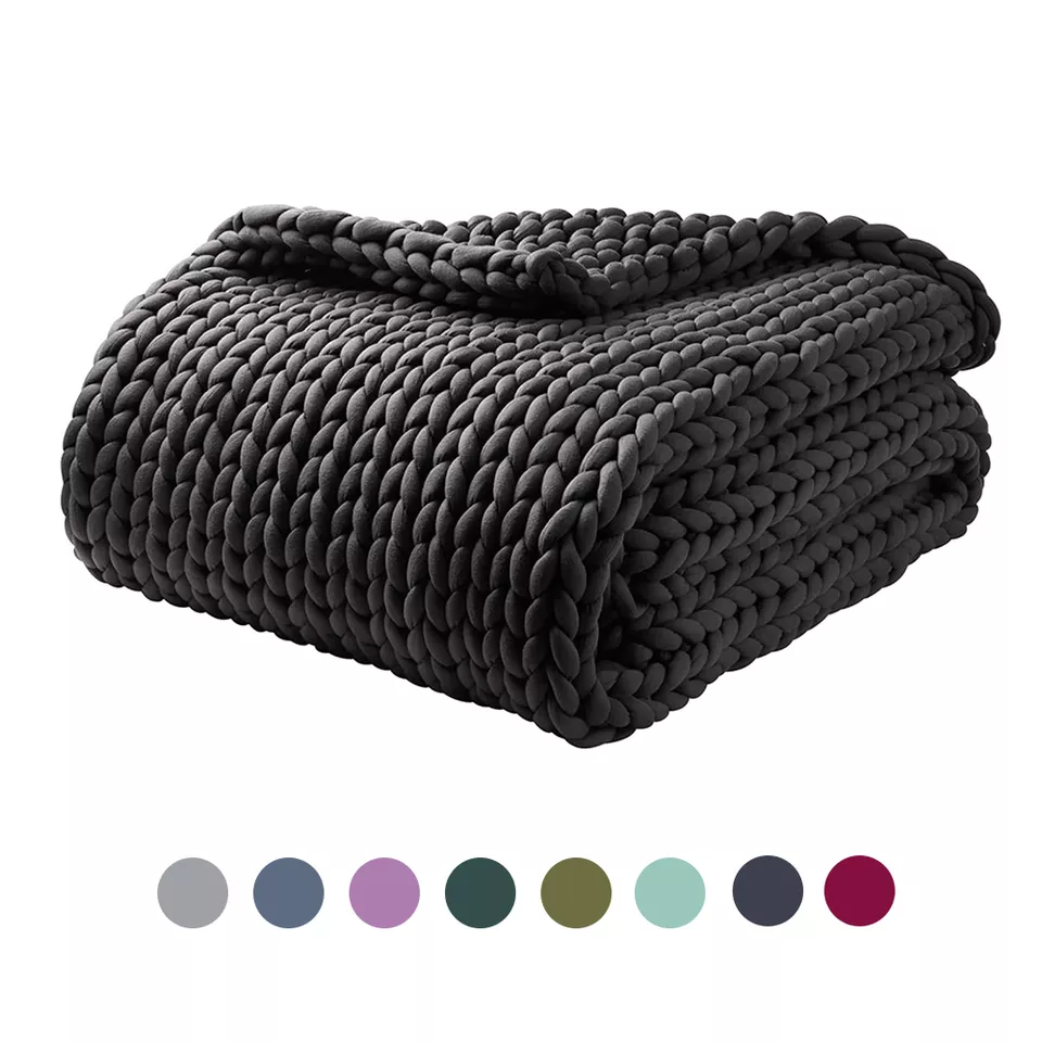 Wholesale Warm Handmade Soft Chunky Knit Blanket10