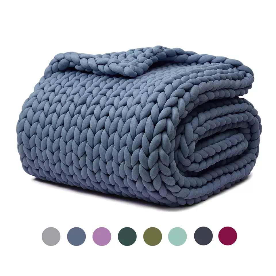 Wholesale Warm Handmade Soft Chunky Knit Blanket17