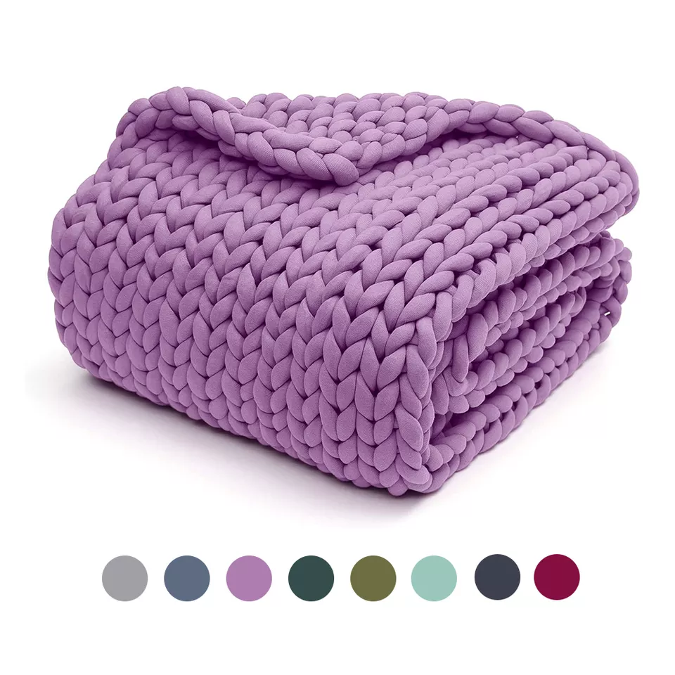 Wholesale Warm Handmade Soft Chunky Knit Blanket19