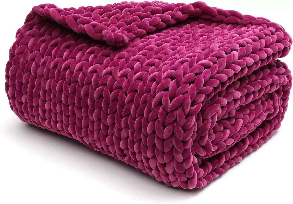 Wholesale Warm Handmade Soft Chunky Knit Blanket20
