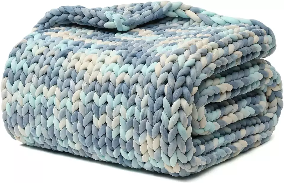 Wholesale Warm Handmade Soft Chunky Knit Blanket22