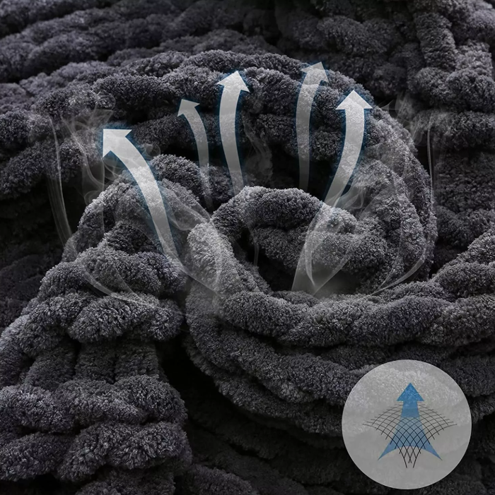 Chunky Knit Chenille Blanket